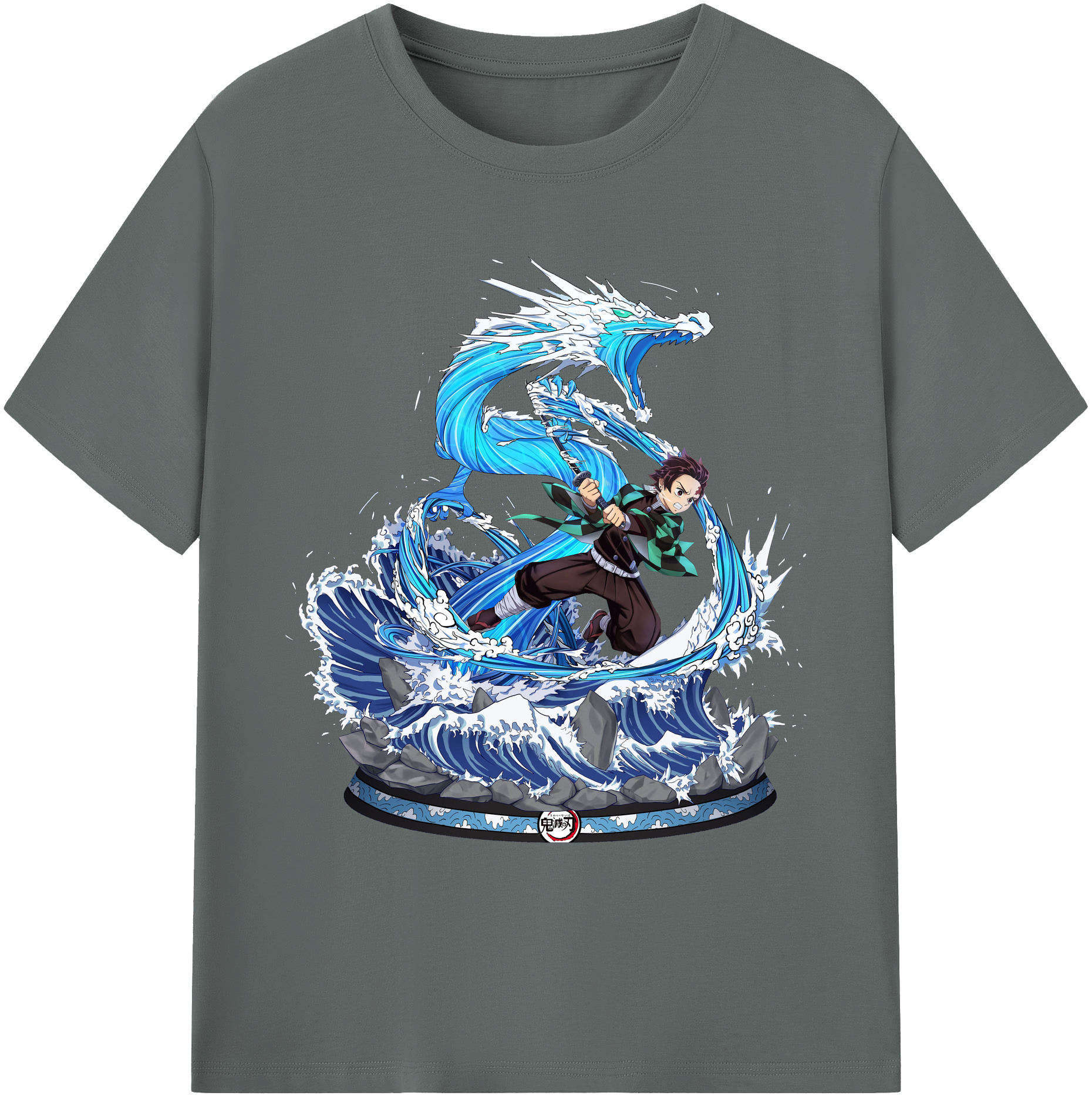 （画像用） 鬼滅の刃 竈門 炭治郎／かまど たんじろう Kamado Tanjirou 綿100％ メンズ半袖Tシャツ｜肌触りやわらか＆通気性
